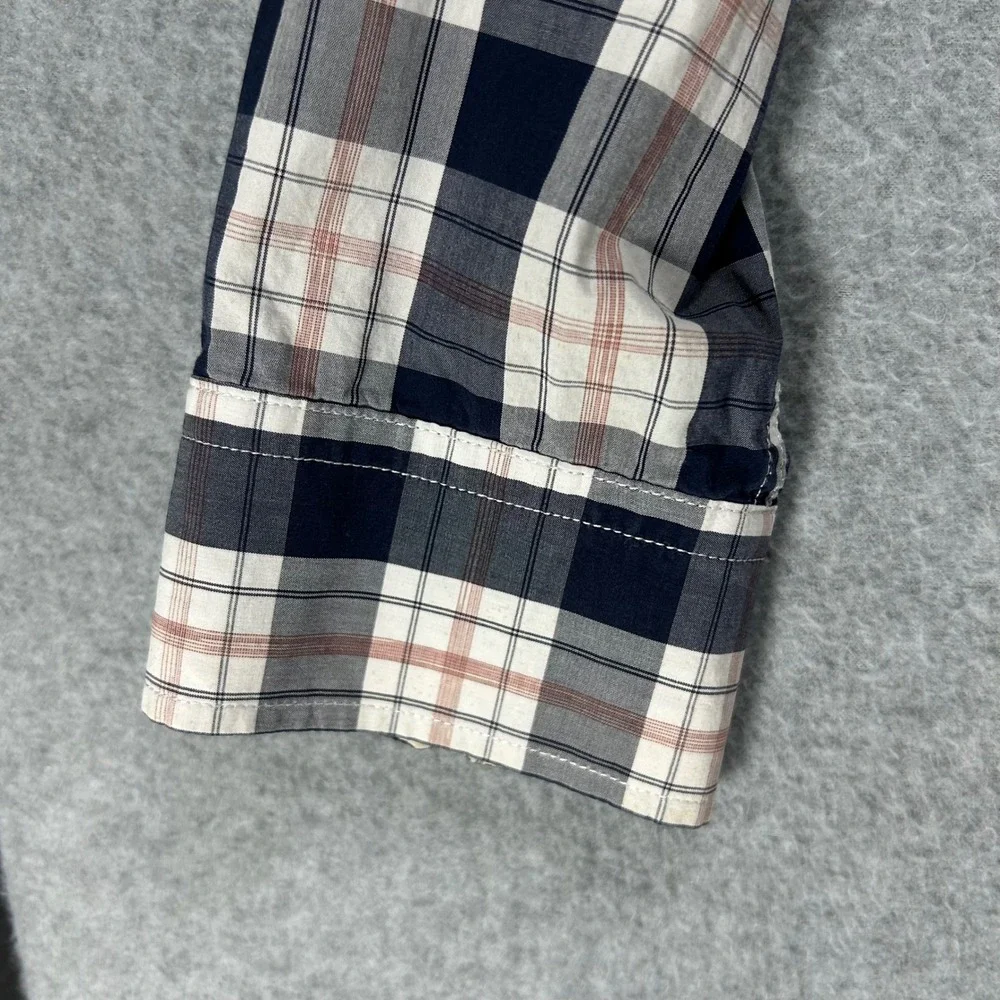 Banana Republic Button Down Soft Wash Slim Fit Mens XL Blue Plaid Preppy Classic